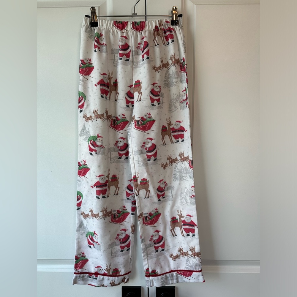 Pottery Barn Kids Heritage Santa Flannel Pajama Pants (Size 10)